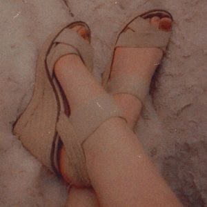 Beige wedges